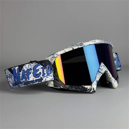 Premium UV400 Motocross Goggles - Dustproof ATV Dirt Bike Racing Glasses for Men, Women, Youth & Kids | MX Skiing Eyewear
