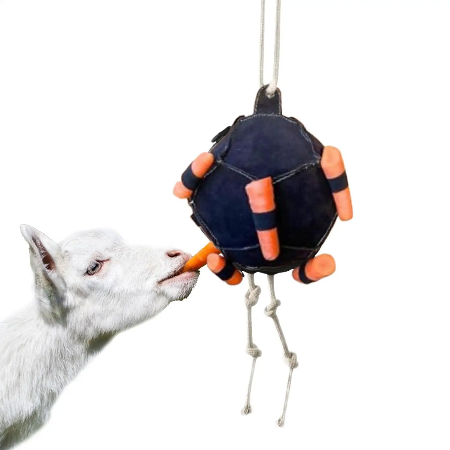 Hanging Hay Feeder Ball - Horse Treat Dispenser Toy for Stress Relief | Carrot Feeding Ball for Horses, Goats & Sheep