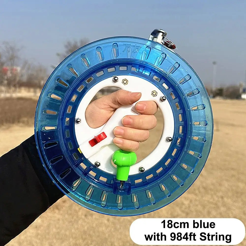 Premium PET Kite Line Winder with Lock - Fire Wheel String Spool - 18/20/22/26cm - Flying Kite Reel with String