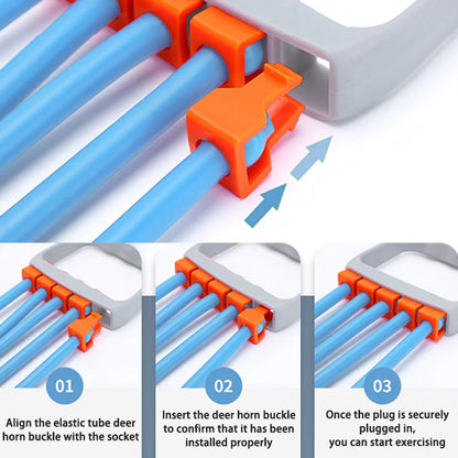 5-Band Chest Expander – Removable Resistance Bands for Pilates, Push-Ups & Full-Body Muscle Training