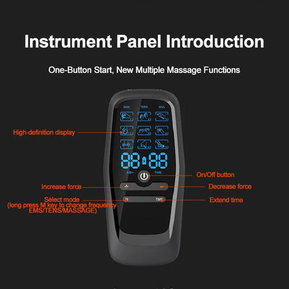 Digital EMS TENS Unit - Electric Muscle Stimulator for Physiotherapy, Acupuncture & Body Massage Therapy with Slimming Functions