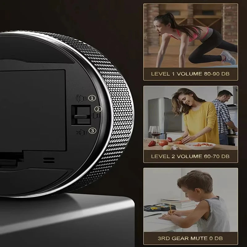 Magnetic Rotary Kitchen Timer - Manual Countdown Digital Display