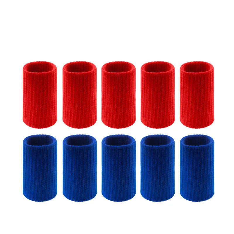 Athletic Finger Support Sleeves - 10 Pack Compression Guards for Basketball, Volleyball, Gym & Sports