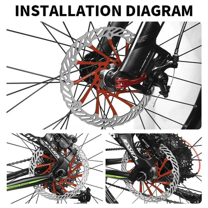 Ultralight Hydraulic Disc Brake Rotor 160/180/203mm - Mountain & Road Bike Compatible with Free Mounting Bolts