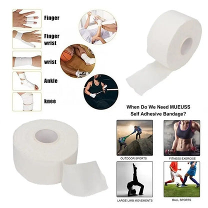 Premium Medical Waterproof Cotton Adhesive Tape - 12.5/25/50mm Roll - Sports Physiotherapy Elastic Bandage for Muscle Strain & Injury Support