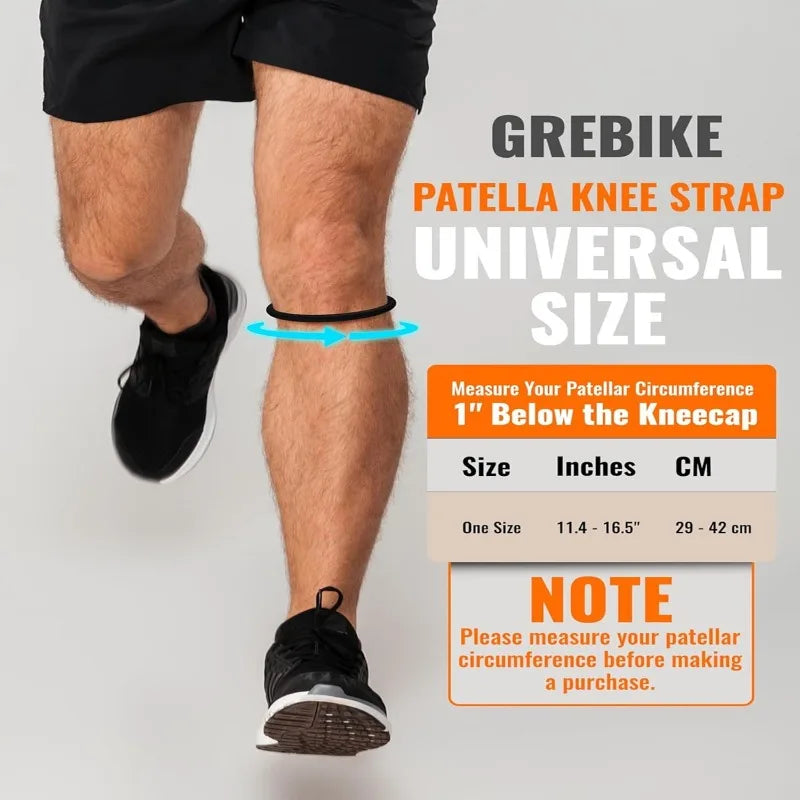 Silicone Patellar Tendon Support Straps - High-Elasticity Knee Pain Relief Bands (2 Pieces)
