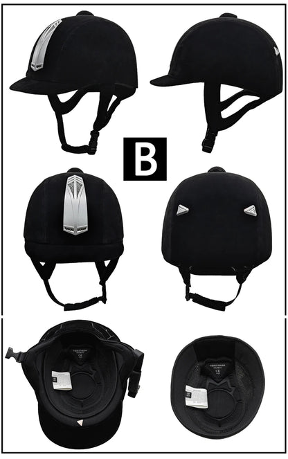 CE Certified Equestrian Riding Helmet - Breathable ABS+EPS Safety Half Cover for Men, Women & Children - Universal Fit 48-60cm