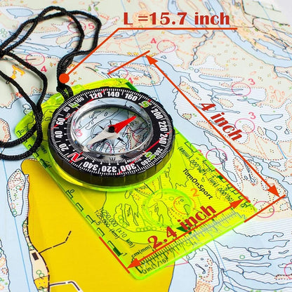 Elite Waterproof Navigation Compass - Essential Hiking & Camping Survival Tool for Outdoor Map Reading