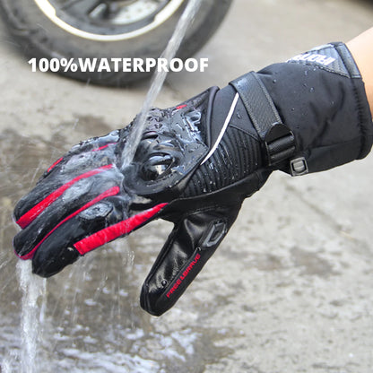 Winter Motorcycle Gloves - Windproof Waterproof Touch Screen Motocross Riding Gloves for Men