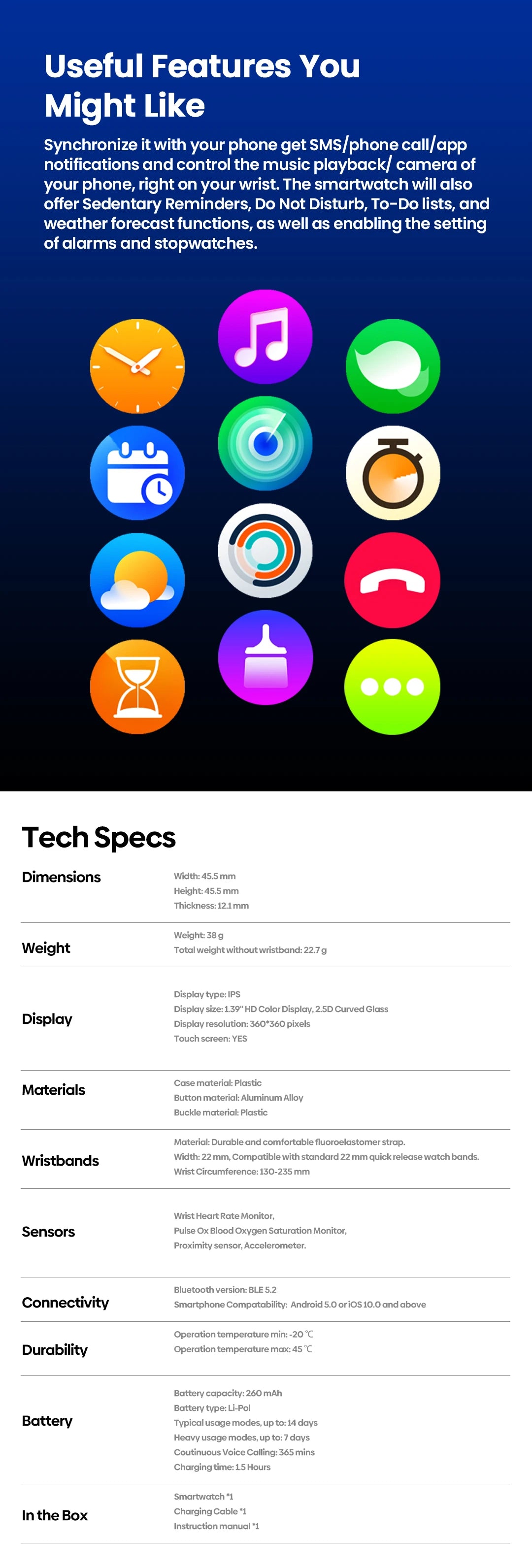 Zeblaze Btalk 3 Plus Smart Watch - 1.39'' HD Display with Voice Calling & Fitness Tracking for Men & Women