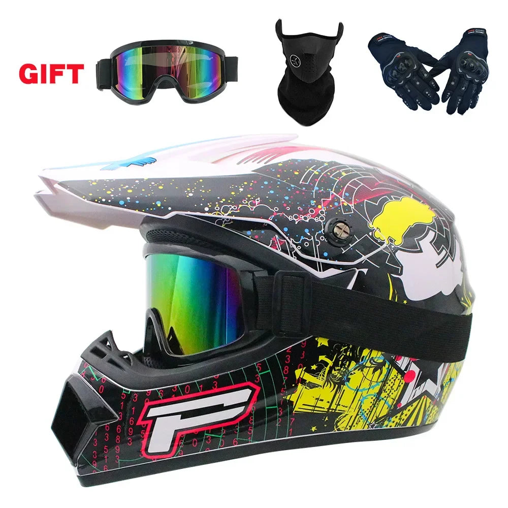 Full Face Motocross Helmet - Off-Road Downhill AM DH Cross Capacete - Free Shipping + 3 Free Gifts