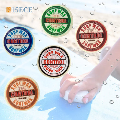80G Surfboard Wax - Anti-Slip Formula for Warm/Tropical & Cold Water - Compatible with Surfboards, Skimboards & Skateboards
