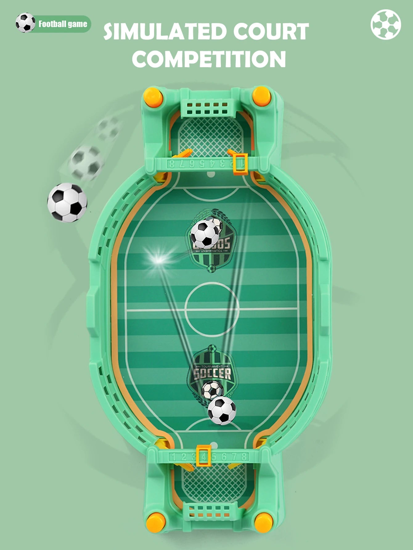 Mini Tabletop Soccer Game - Interactive Desktop Football Competition for Family & Friends