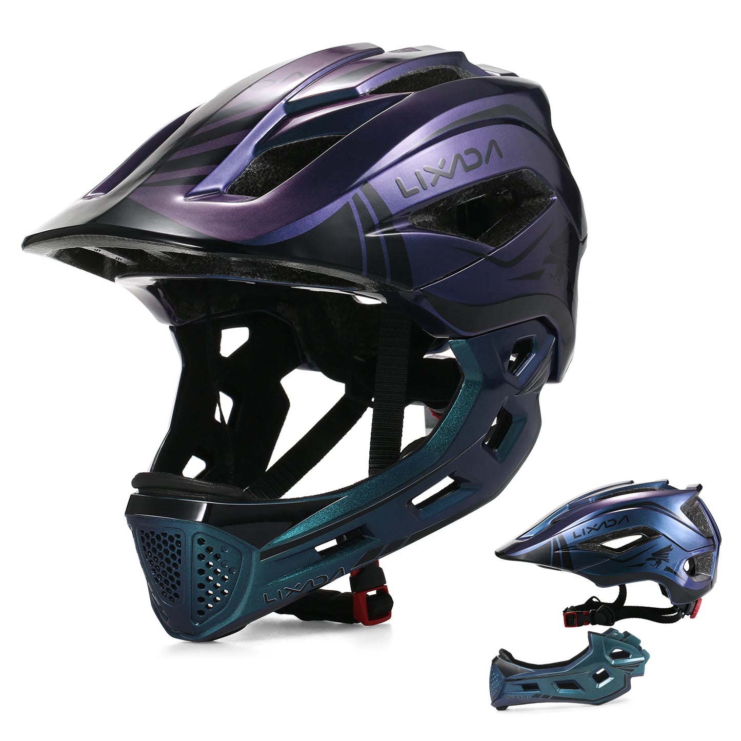 Kids Full-Face Detachable Helmet – Multi-Sport Safety Gear for Cycling, Skateboarding & Roller Skating