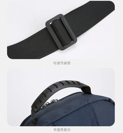 Men's Oxford Chest Pack - Unisex Crossbody Waist Bag with Zipper Pockets