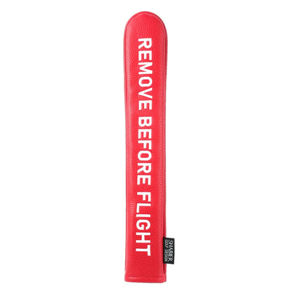 "Remove Before Flight" Golf Club Headcover - Premium Synthetic Leather Protection for Driver, Putter & Woods