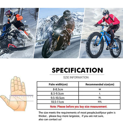 Winter Motorcycle Gloves - Windproof Waterproof Touch Screen Motocross Riding Gloves for Men