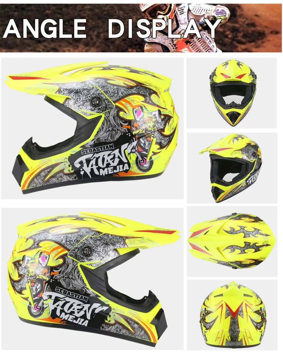 Full Face Motocross Helmet - Off-Road Downhill AM DH Cross Capacete - Free Shipping + 3 Free Gifts