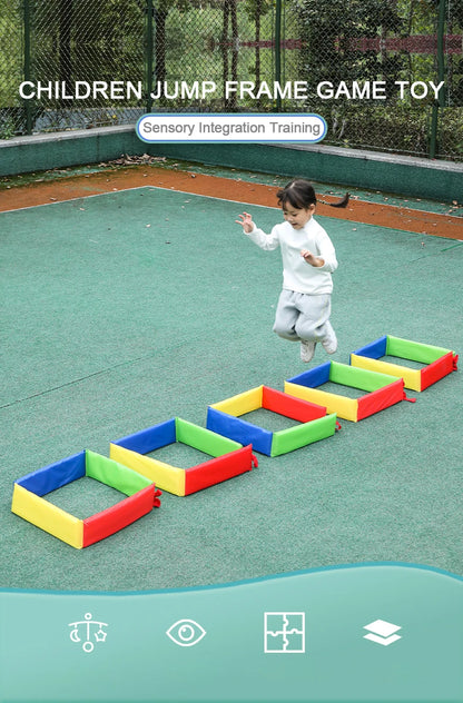 Jump Frame Drill Holes Training Set - Outdoor Sensory Integration Sports Toy for Kids & Kindergarten