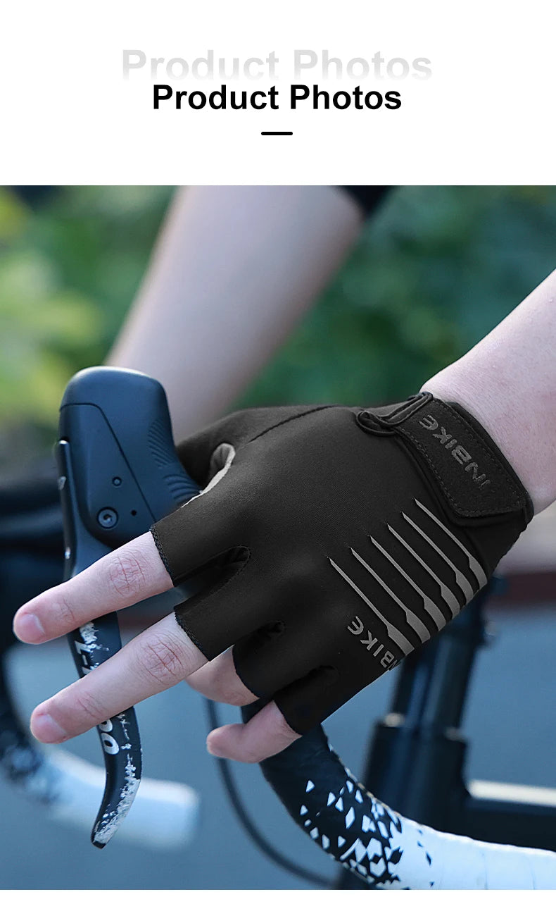 Half-Finger Gel Cycling Gloves - Shockproof Padded Sport Gloves for Men & Women