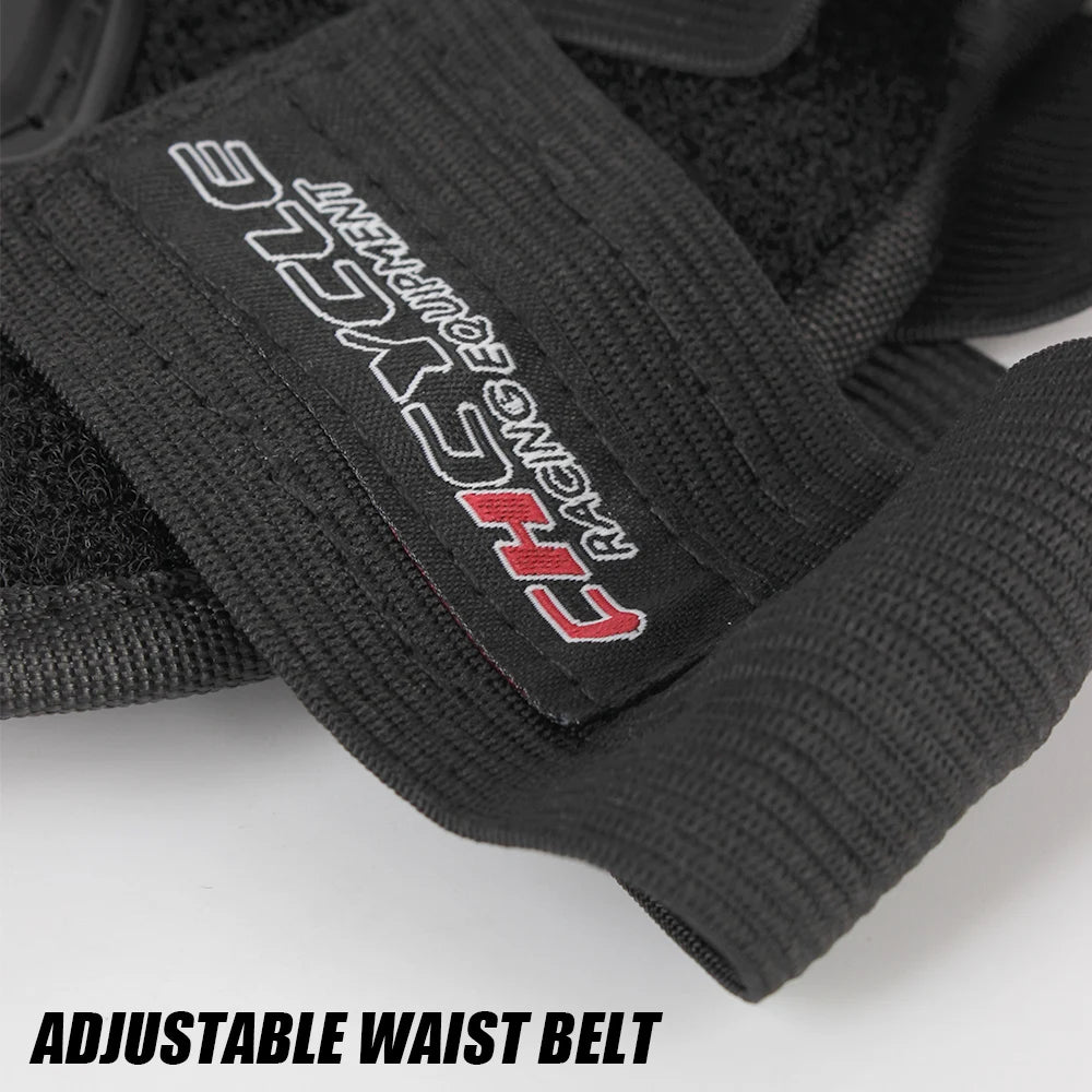 Motorcycle Body Armor Vest - PE Shell Chest & Back Protector with Reflective Tape for Motocross, Skiing & Skating