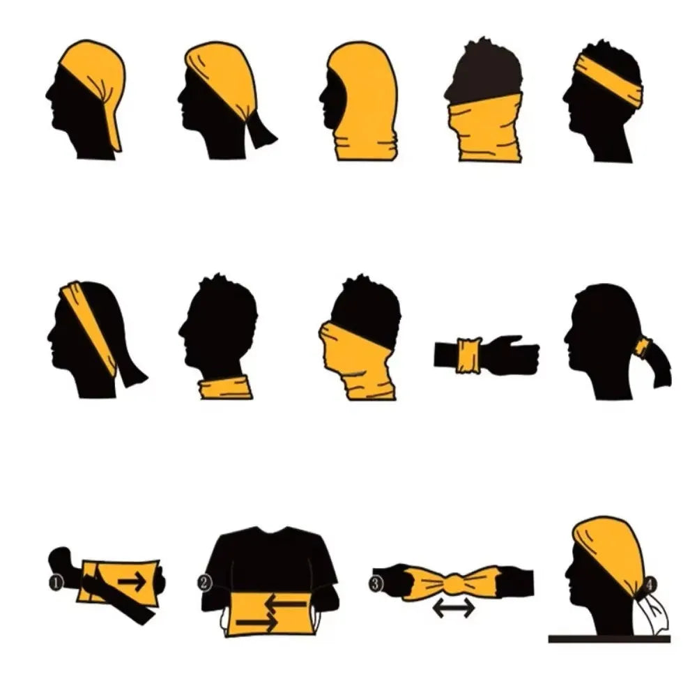 Multifunctional Outdoor Face Mask - Seamless Balaclava Neck Warmer for Cycling, Motorcycle, Fishing - Windproof & Sun Protection Bandana Buff