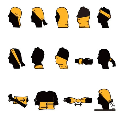 Multifunctional Outdoor Face Mask - Seamless Balaclava Neck Warmer for Cycling, Motorcycle, Fishing - Windproof & Sun Protection Bandana Buff