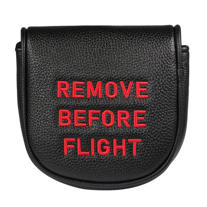 "Remove Before Flight" Golf Club Headcover - Premium Synthetic Leather Protection for Driver, Putter & Woods