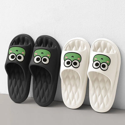 Cartoon Frog Soft Sandals - Anti-Slip Summer Beach Slides for Home & Bathroom
