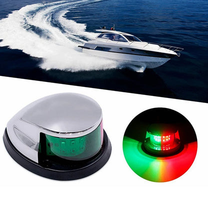 Marine LED Navigation Light - 12V Waterproof Red/Green Bow Light for Boats & Yachts