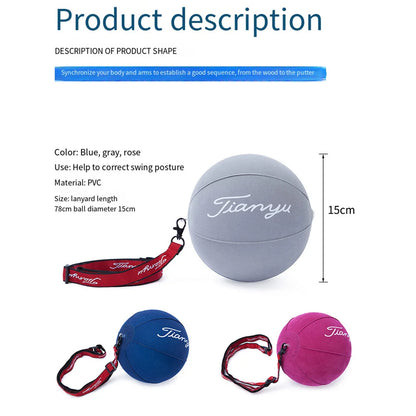 Inflatable Golf Swing Trainer - Portable Smart Ball for Arm Posture Correction and Training