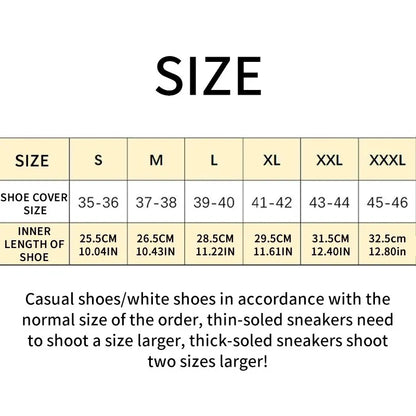 Waterproof Shoe Covers - Non-Slip Reusable Rain & Snow Boot Protectors with PVC Silicone Sole for Women & Men (1 Pair)