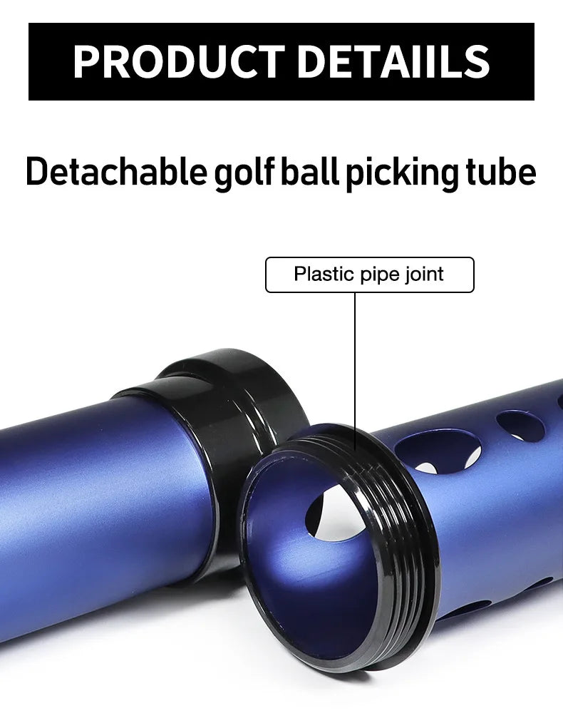 Aluminum Golf Ball Picker Tube - No-Bend Ball Catcher & Collector for Practice & Training Accessories