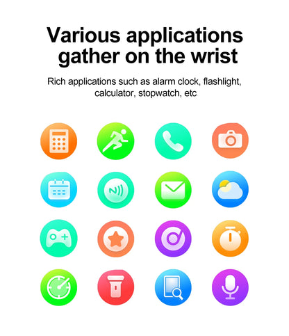 AI Smart Health Watch - HRV+PPG Blood Pressure & Heart Rate Monitor with IP68 Waterproof & NFC