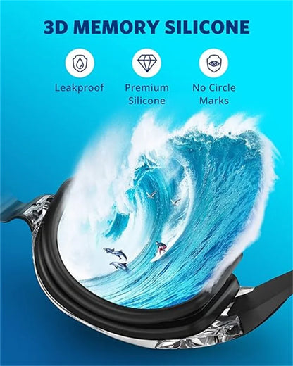 Professional HD Anti-Fog Swimming Goggles - Leak-Proof Adjustable Silicone Eyewear for Men & Women
