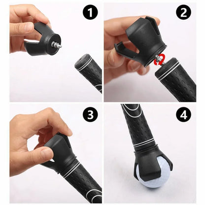 Golf Ball Picker Clamp - Rubber & Zinc Alloy Ball Pick-Up Tool for Training & Practice Accessories