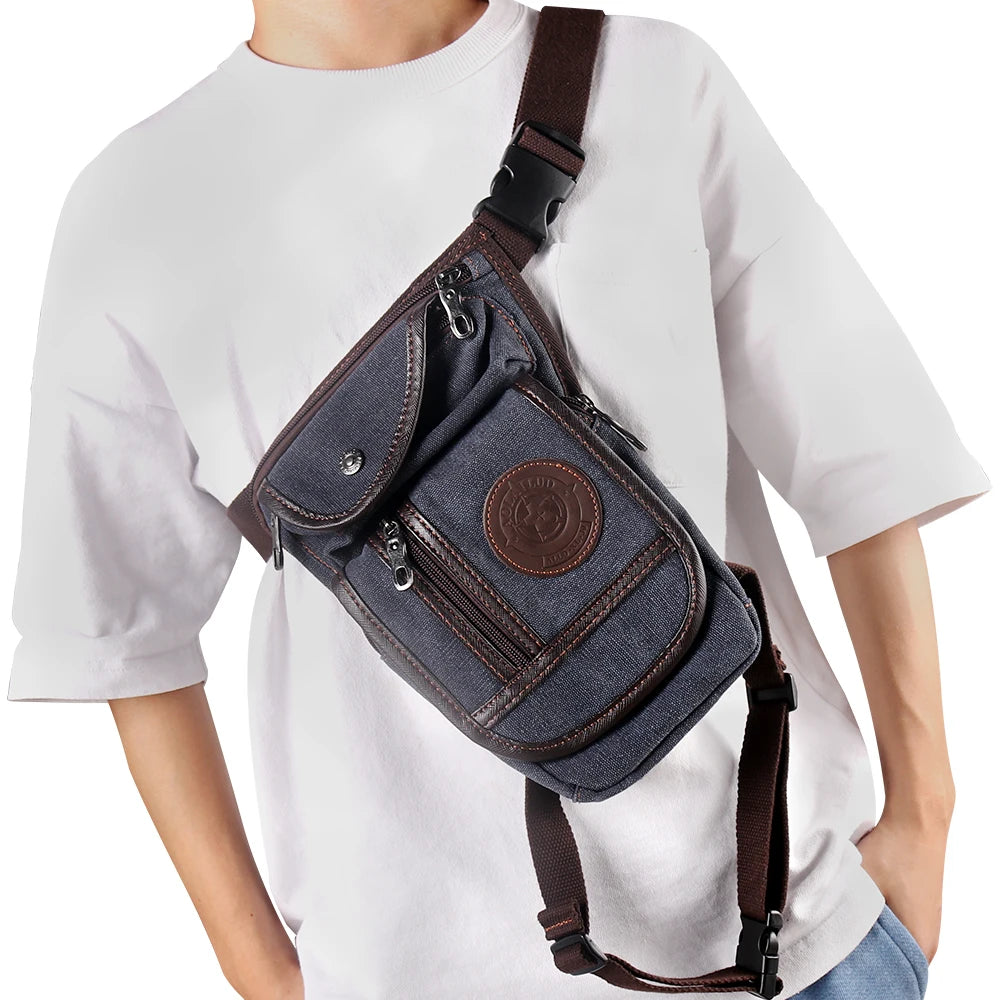 Large Capacity Canvas Nylon Drop Leg Waist Bag for Horse Riding - Portable Outdoor Equestrian Equipment