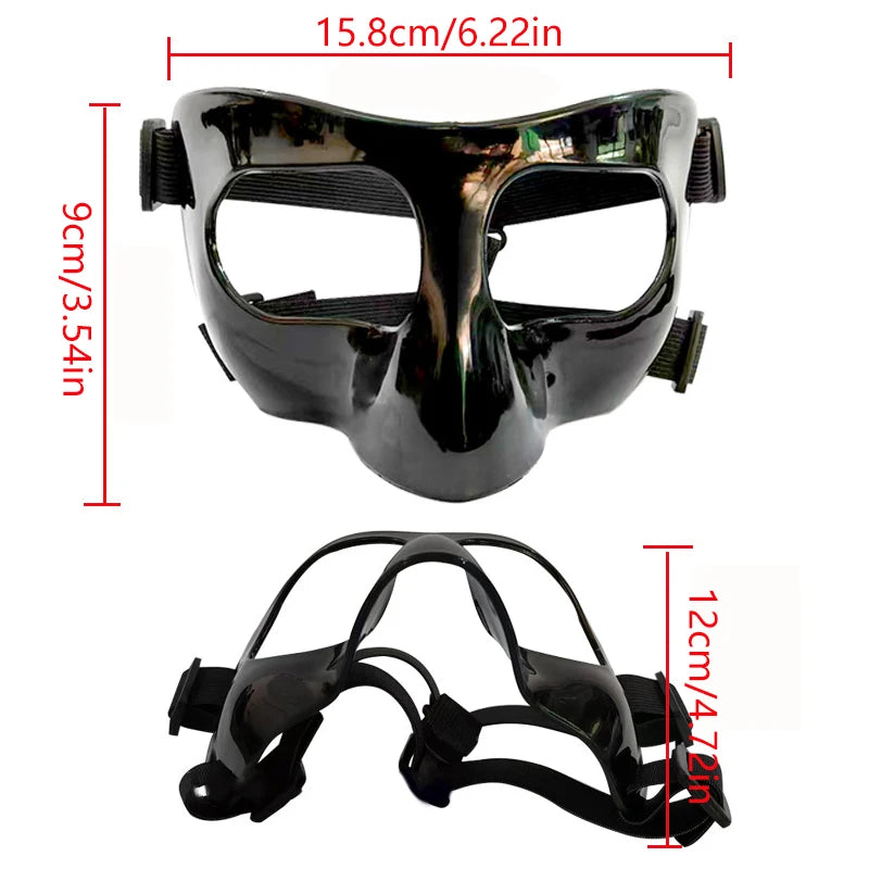 Adjustable Basketball Face Mask - Protective Shield for Broken Nose & Sports Injuries