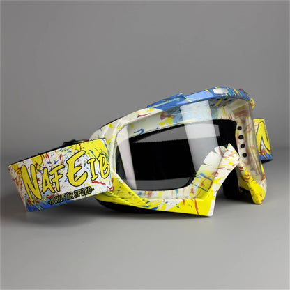 Premium UV400 Motocross Goggles - Dustproof ATV Dirt Bike Racing Glasses for Men, Women, Youth & Kids | MX Skiing Eyewear