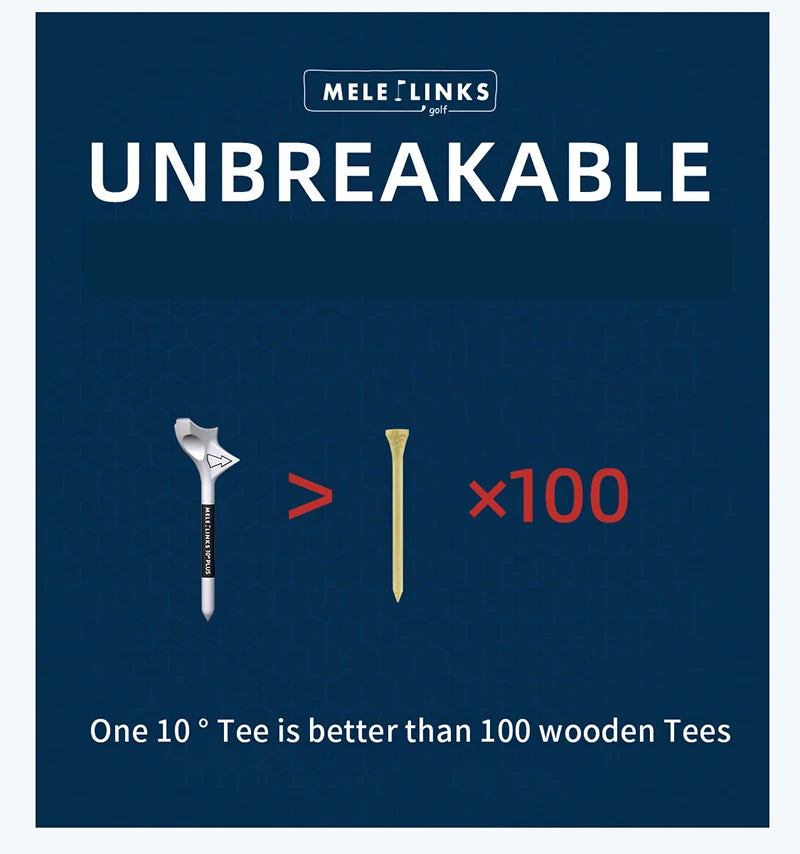 Premium Golf Tees - 10° Diagonal Rhombic Design with Speed Enhancement Technology (Includes Gift Box)