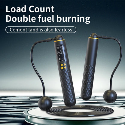 USB Rechargeable Smart Jump Rope - Digital Wireless Calorie Counter with Adjustable Length