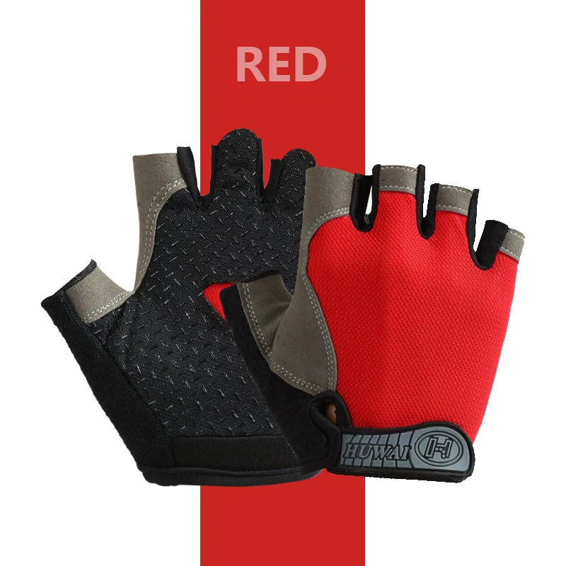 Premium Fingerless Gym Gloves - Breathable Anti-Slip Training Gloves for Men & Women - Weightlifting, Bodybuilding, Cycling & Sports