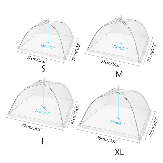 Pop-Up Mesh Food Cover - Collapsible Insect Protection Tent for Outdoor Dining