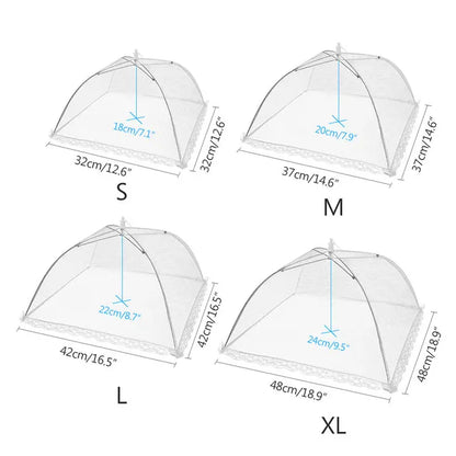 Pop-Up Mesh Food Cover - Collapsible Insect Protection Tent for Outdoor Dining