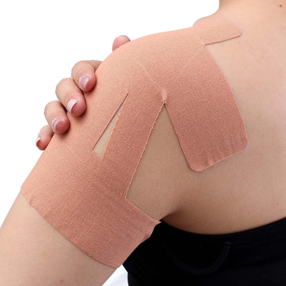 Precut Kinesiology Shoulder Tape - Waterproof & Breathable Elastic Sports Tape for Pain Relief & Muscle Support