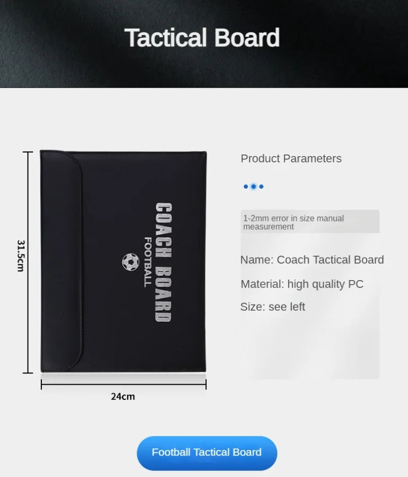 54cm Foldable Magnetic Football Tactic Board - Professional Soccer Coaching Tactical Clipboard with Chess Pieces