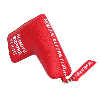 "Remove Before Flight" Golf Club Headcover - Premium Synthetic Leather Protection for Driver, Putter & Woods