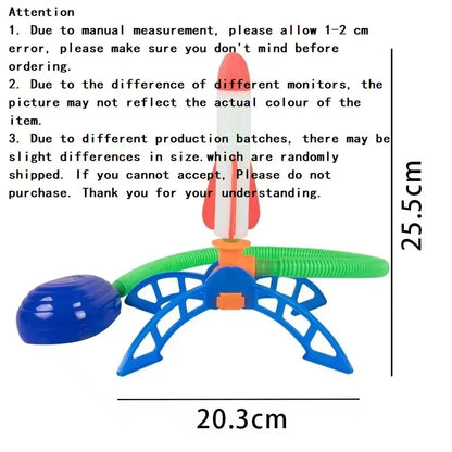 Kids Air Rocket Launcher Set - Foot Pump Outdoor Soaring Toy for Children