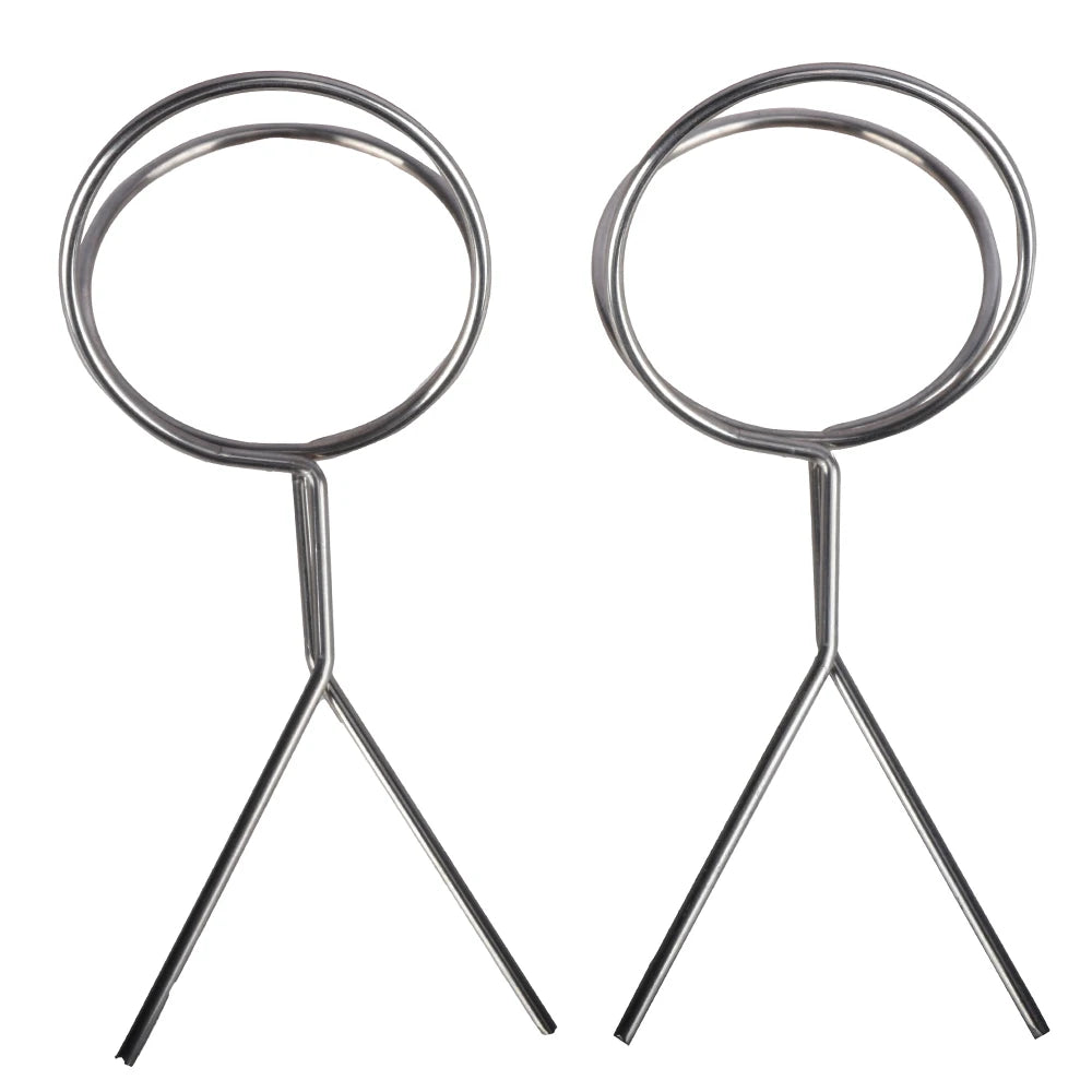 60mm Golf Ball Retriever Clip - 2-Pack Pickup Tool for Practice Training & Park Golf Accessories