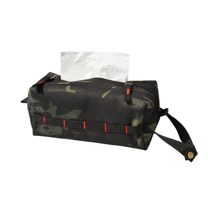 Canvas Wet Wipes Dispenser - Hanging Storage Box for Paper Towels and Wet Tissues - Outdoor Camping Accessories